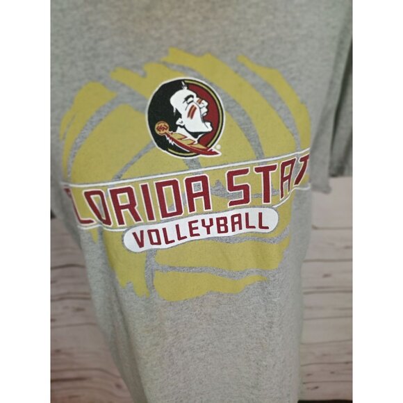 Florida State Volleyball T-Shirt Gray Champion Volleyball Logo - Picture 6 of 8
